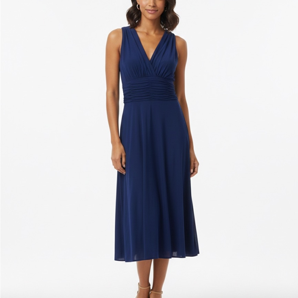 Evan Picone Deep Blue Maxi Dress